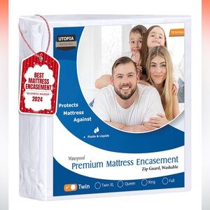Mattress Encasement TWIN‎ 8” Waterproof Bed Bug Proof Zip Guard